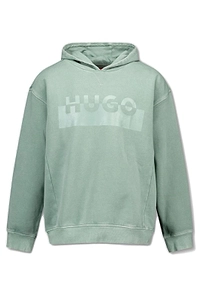 Hugo Kids Logo Detailed Hoodie