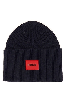 Hugo Logo Patch Beanie Hat