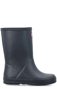 Hunter Kids Logo-Patch Round-Toe Wellies