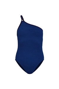 Hunza G Clara Crinkle One-Shoulder Swimsuit
