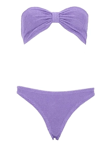 Hunza G Jean Crinkle Bandeau Bikini Set