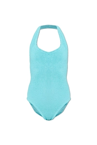 Hunza G Sandy Crinkle Halterneck Swimsuit