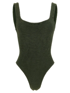 Hunza G Square Neck Crinkle Swimsuit