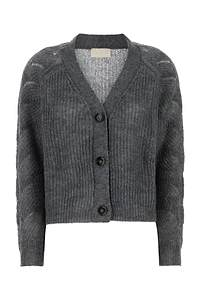 I Blues Buttoned Knit Cardigan