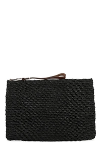 Ampy Woven Zipped Clutch Bag