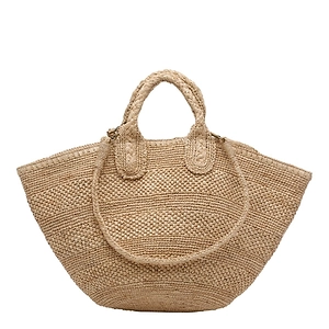 Ibeliv Strap Detailed Woven Tote Bag