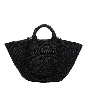 Ibeliv Strap Detailed Woven Tote Bag