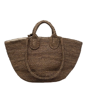 Ibeliv Strap Detailed Woven Tote Bag