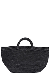 Vanilla Woven Top Handle Bag