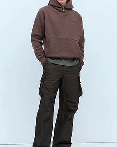 Ice & Techno Logo Print Hooded Pullover