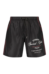 Iceberg Logo Print Swim Shorts