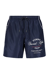 Iceberg Logo Print Swim Shorts