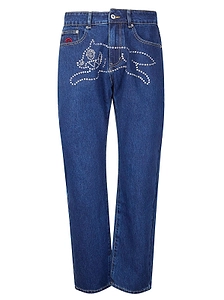 Icecream Crystal Running Dog Jeans