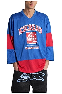 Icecream Logo Print Team Hockey T-Shirt