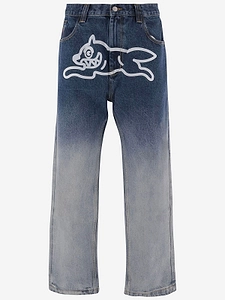 Ombre Graphic Straight-Leg Jeans