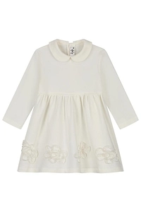 Il Gufo Appliqué Flowers Fleece Dress