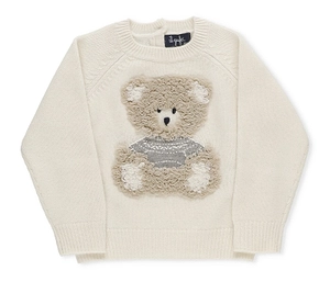 Bear Appliqué Crewneck Jumper