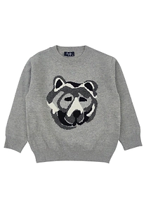 Il Gufo Bear Inlay Crewneck Jumper