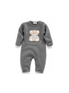 Il Gufo Bear-Motif Knitted Romper