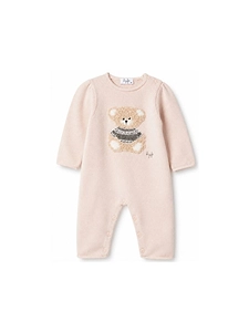 Il Gufo Bear-Motif Knitted Romper