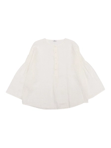 Il Gufo Bell-Sleeve Crewneck Blouse