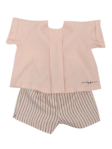 Il Gufo Crewneck Striped Crewneck Short Set