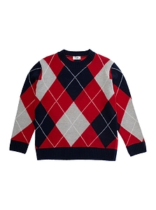 Il Gufo Diamond Pattern Crewneck Jumper
