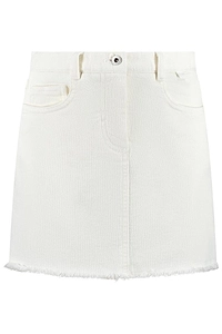 Il Gufo Frayed Denim Skirt