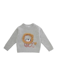 Il Gufo Lion Embroidered Jumper
