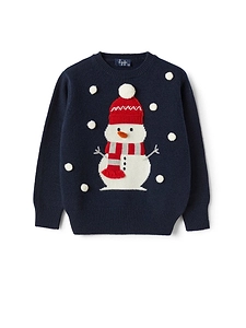 Il Gufo Snowman Knit Pullover