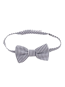 Il Gufo Striped Seersucker Bow Tie