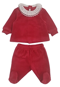 Il Gufo Two Piece Velvet Trousers Set