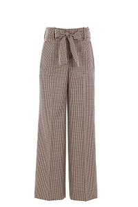 Incotex Checked Belted Straight-Leg Trousers