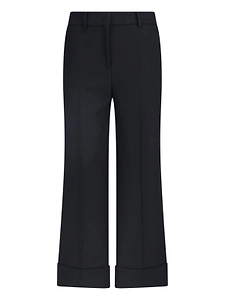 Cuffed Straight-Leg Pants