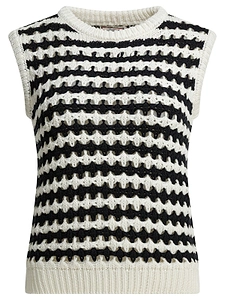 Striped Knitted Vest