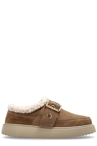 Inuikii Buckled Shearling Flat Mules