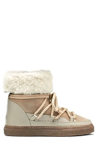 Inuikii Classic High Shearling Trim Lace-Up Boots