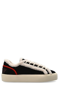 Inuikii Lila Shearling Trim Low-Top Sneakers