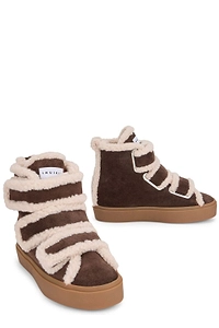 Inuikii Shearling Strap Ankle Boots