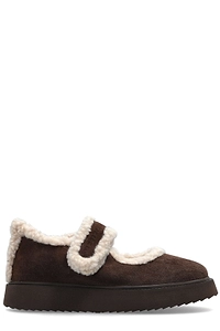 Shearling Strap Flat Shoes