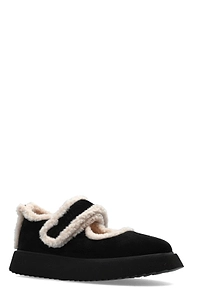 Shearling Strap Flat Shoes