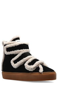 Inuikii Shearling Velcro Wedge High-Tops