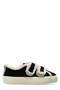 Shearling Velcro Low-Top Sneakers
