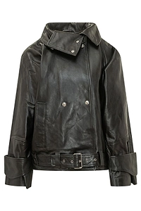 Iro Rubis Short Leather Trench Coat