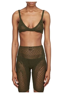 Isa Boulder Explore Scoop Neck Crochet-Knit Bra