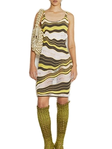 Wave Knit Scoop Neck Midi Dress
