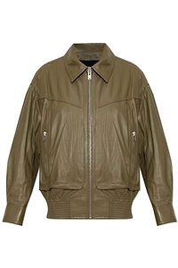 Elif Zip-Up Leather Jacket