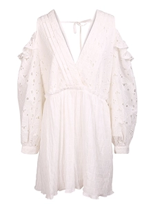 Iro Embroidery-Detailed Ruffled Mini Dress
