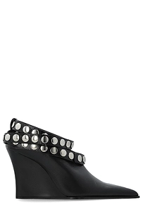 Fauve Studded Wedge Pumps