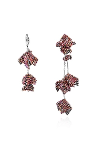 Isabel Marant Asymmetric Crystal Drop Earrings